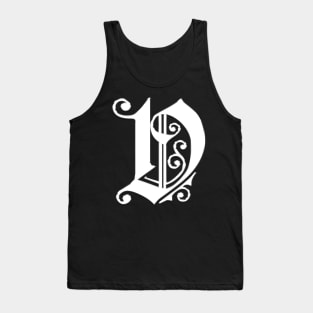 Silver Letter V Tank Top